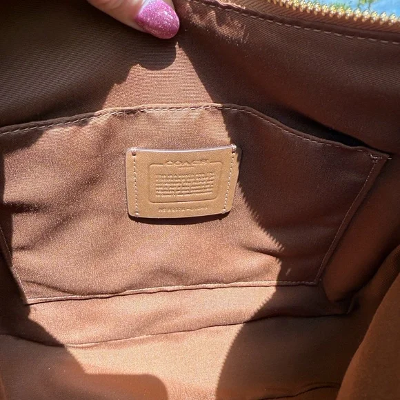 COACH Ellie File Bag in Gold/ Light Saddle NWOT - Picture 10 of 14